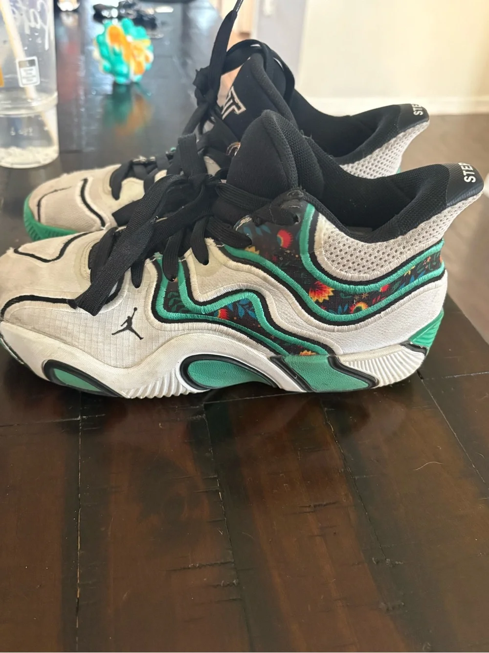 Kids Jason Tatum Athletic Shoes in White and Green
